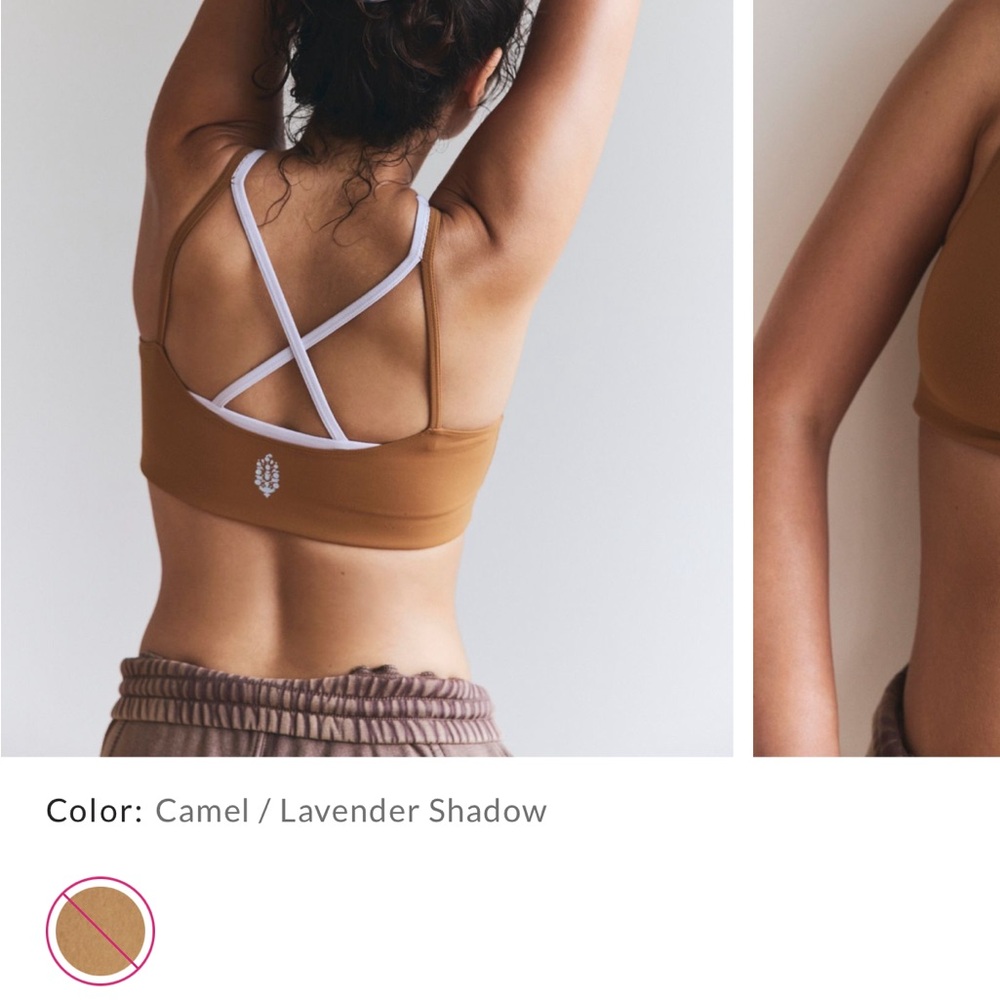NWT Free People Camel and Lavender Bralette